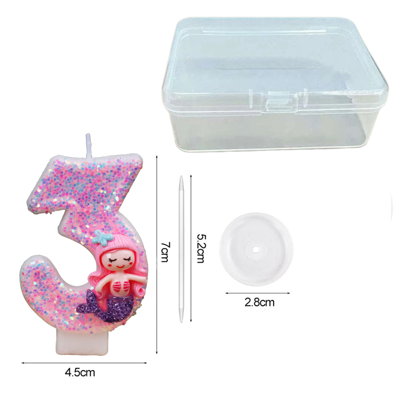 Creative Pink Mermaid 0-9 Digi - Supplies Of Candle 评论和价格