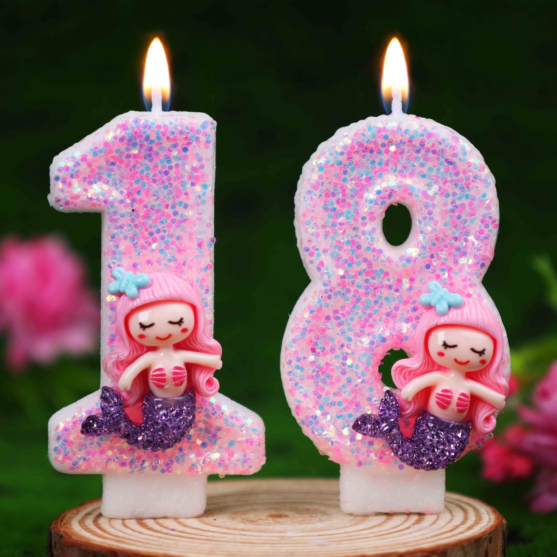 Creative Pink Mermaid 0-9 Digi - Supplies Of Candle 评论和价格