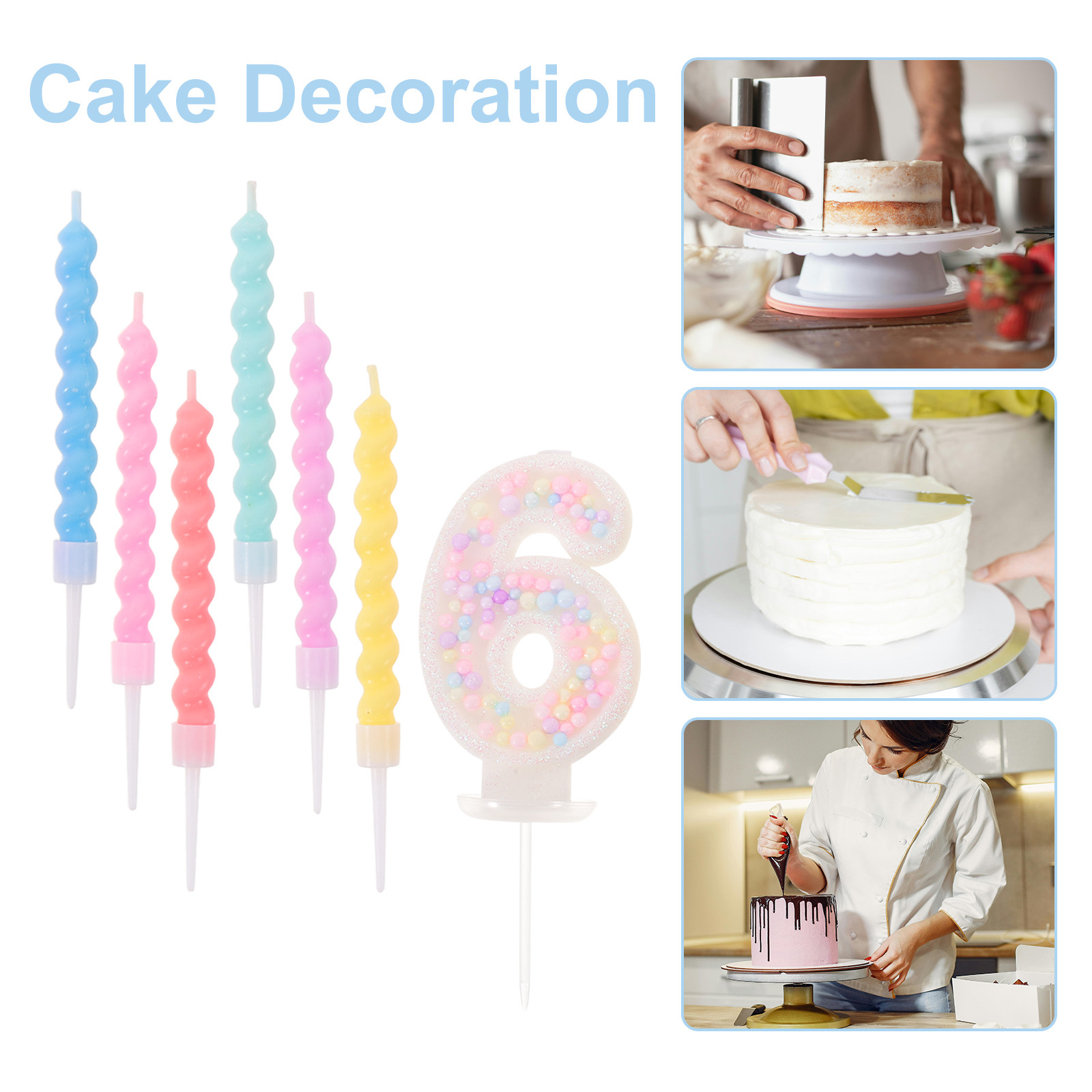13Pcs Colorful Spiral Birthday - Supplies Of Candle 评论和价格