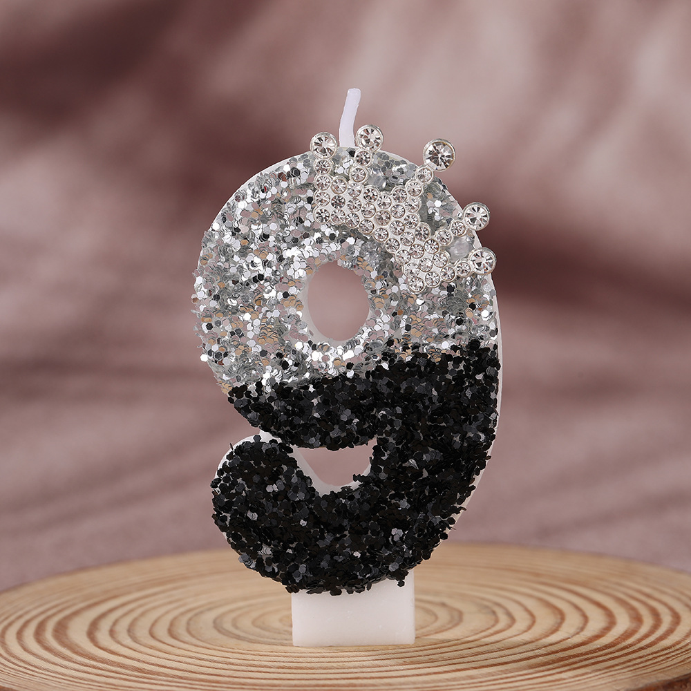 Black Silver Gradient Crown Ha - Supplies Of Candle 评论和价格